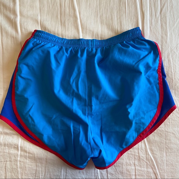 Nike Dri-Fit Tempo Shorts Blue and Red - Picture 2 of 7